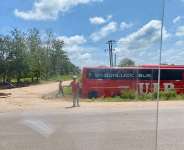Accident scene involving a bus and sprinter vehicle