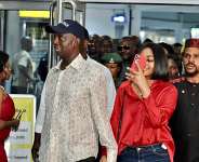 Antarctica Expedition: Nigerians Storm Abuja International Airport Towelcome Ned Nwoko, Regina Daniels Back To Nigeria
