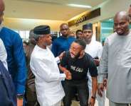 VP Yemi Osinbajo Stroms Ikeja Cinema to Watch Woli Arole’s Movie