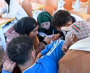 Students of Ibn Zohr University in Agadir (Morocco) experientially learning the participatory planning method, Mapping Our Community (Photo by HAF; 10 December 2024).
