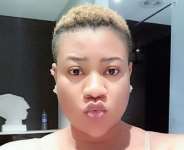 Actress, Nkechi Sunday Show’s off her Cleavage After Night Rest