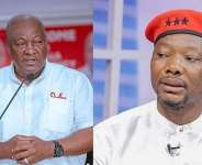 President John Dramani Mahama(left) and 2024 presidential candidate of the Peoples National Convention (PNC), Bernard Mornah