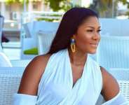 Actress, Stephanie Linus Looking Angelic in All White Outfit