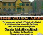 Yinka Ayefele Thanks Governor Rebuilding his Music House