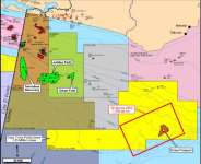 Map of Ghana offshore oil fields including Jubilee and Dzata