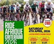 Over 200 Cyclists set for 2026 Ride Afrique at Accra Sports Stadium