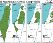 Map of Palestine Before and after the Israeli Invasion