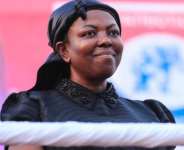 The Minority in Parliament today boycotted the swearing in of Lydia Alhassan. They walked out with the inscription, “Bloody Widow”