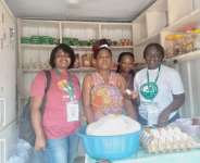 i-Button installation at a woman-owned business in Accra