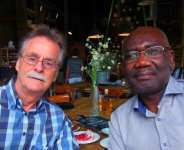Scientist Johan Van Dongen and the Ghanaian-Belgian writer, Joel Savage