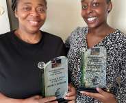 Mercy Ochere and Patience Ochere with their Awards