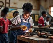 An AI image of a TVET learner