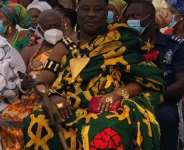 Nungua: Paramount chief and chief priest smoke peace pipe as Kplejoo festival launched