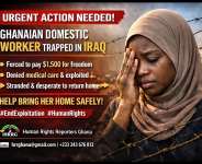 HRRG Demands Action as Ghanaian Domestic Worker Faces $15,000 Exit Demand in Iraq