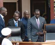 Former Senegal Prime Minister Ousmane Sonko (C) take his seat as Speaker of Senegal National Assembly on 26 May 2026, at the National Assembly in Dakar. Senegals National Assembly elected ousted prime minister Ousmane Sonko its speaker Tuesday in a vote boycotted by opposition, following months of tension that culminated last week in the firebrands sacking. - AFP - SEYLLOU