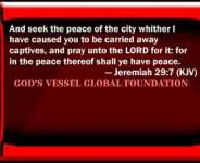 Pray for the land where God has planted you, and you shall prosper