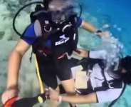 US tourist and Scuba instructor
