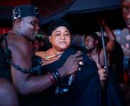 Wenchimanhene with Mamponhemaa (His grandmother) at the Doteyie of the Daasebre Osei Bonsu II