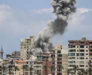 Smoke rises following an Israeli airstrike in Tyre in southern Lebanon on June 9, 2026 -  KAWANT HAJU, AFP