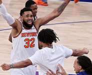 Getty ImagesImage caption: Karl-Anthony Towns added 13 points for the Knicks