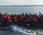 This photo provided by the Prefecture Maritime du Nord et de la Manche shows migrants continuing their journey to Britain off northern France coast, Tuesday, April 23, 2024. - AP