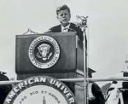 President Kennedy speaks at American University June 10, 1963