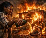 Drobo is shaken after a 24-year-old woman allegedly set fire to her boyfriends container shop over cheating accusations, destroying property worth thousands. The incident raises urgent questions about love, anger, and emotional control in relationships where heartbreak is turning into irreversible destruction.