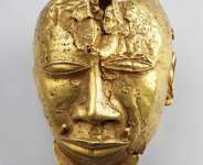 Asante trophy head looted by the British in the 1874 invasion of Kumase, Ghana, now in Wallace Collection, London.