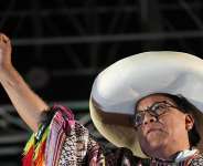 Presidential candidate Roberto Sanchez of the Together for Peru party addresses supporters at a rally in Cusco on June 2, 2026. -  Rodrigo Abd, AP