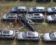Internet personality Oliver Tree was aboard one of the two helicopters that collided mid-air and fell into an electric car parking lot in Rio de Janeiro. -  Tercio Teixeira, AFP