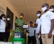 Coronavirus: Nzema Youth Association Donates Preventive Items To Health Facilities
