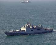 Russian frigate Admiral Grigorovich in an unknown location in this handout image dated June 4, 2026, with the RFA Tideforce seen in the background. -  Crown copyright 2026/Royal Navy/Handout via Reuters