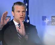 US Secretary of Defence Pete Hegseth told NATO allies Washington will conduct a review of its force presence in Europe. -  John Thys, AFP