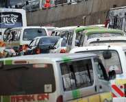Kenyas road infrastructure leaves little room for pedestrians. -  AFP - TONY KARUMBA