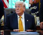 File photo of US President Donald Trump taken at the White House on May 6, 2026. - Jacquelyn Martin, AP