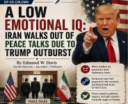 A Low Emotional IQ: Iran Walks Out of Peace Talks Due to Trump Outburst