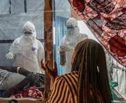 Health workers care for an Ebola patient at the Rwampara treatment centre in Ituri province, Democratic Republic of Congo, on 18 June 2026. -  AP/Moses Sawasawa