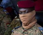 Burkina Faso junta leader Ibrahim Traore participates in a ceremony in Ouagadougou, Oct. 15, 2022. -  Kilaye Bationo, AP