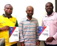 James Beloved Geh (first on the left) and Evans Kwami Buami (third on the right)