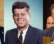 Donald Trump (45th and 47th U.S. President), John F. Kennedy (35th U.S. President) and James B. Comey (former Director of FBI)