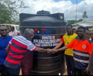 Hon. Ignatius Afrifa Provides Borehole and Polytank to Samreboi Flood Victims