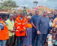 Lands Ministry, Forestry Commission donate relief items to Samreboi flood victims