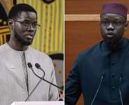 The President of Senegal, Bassirou Diomaye Faye (left), terminated the functions of the Prime Minister, Ousmane Sonko (right), on the evening of 22 May, 2026. -  Patrick Meinhardt & Seyllou, AFP - Montage RFI