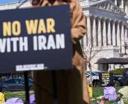 File photo: Members of Congress and peace activists attend an event calling for an end to the Iran war on Capitol Hill in Washington, March 18, 2026. - Jacquelyn Martin, AP file photo