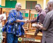 Kintampo Community Bank donates 100 desks to Jema SHS