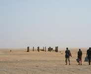 File photo: Three men walk through the desert after crossing the Assamaka border post in northern Niger on June 3, 2018. -  Jerome Delay, AP