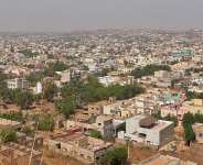 An aerial view of Bamako, Mali, April 25, 2026. - AP