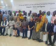 Alhaji Saibu (in smock seated in the middle) amongst participants during the event