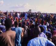 File photo: People affected by a Boko Haram attack listen to Borno state Governor Babagana Zulum in Darul Jamal, Nigeria, on September 6, 2025. - AP