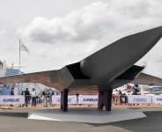 A model of Future Combat Air System fighter jet. -  Geoffroy Van der Hasselt, AFP